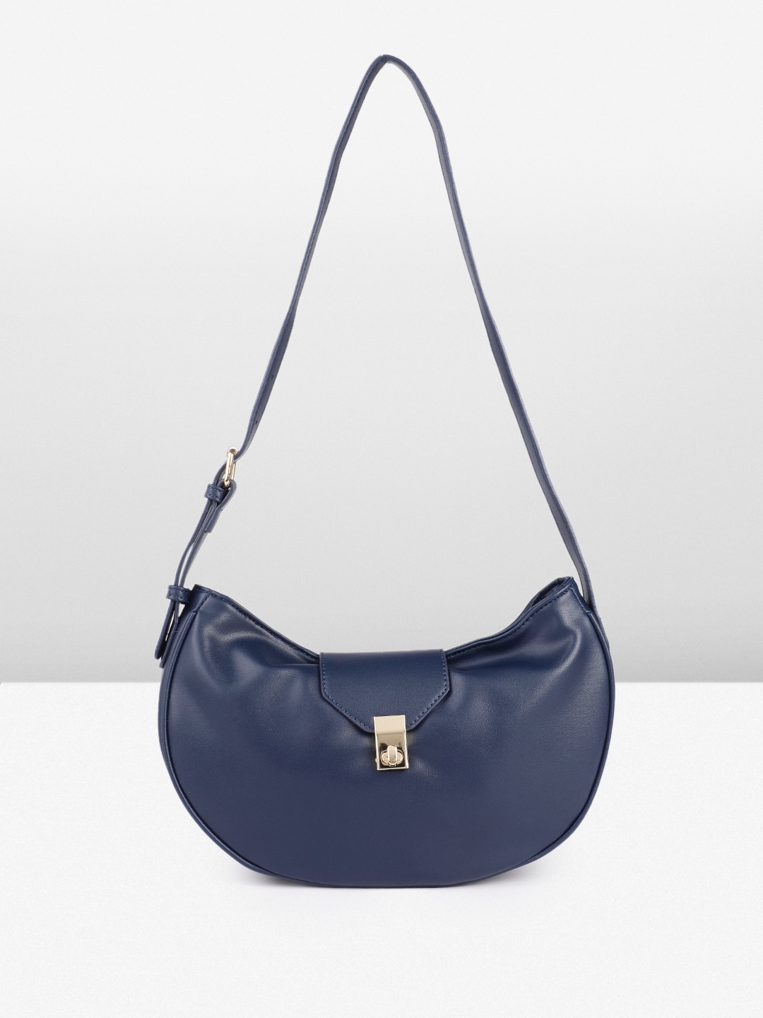 

French Connection Structured Shoulder Bag, Navy blue