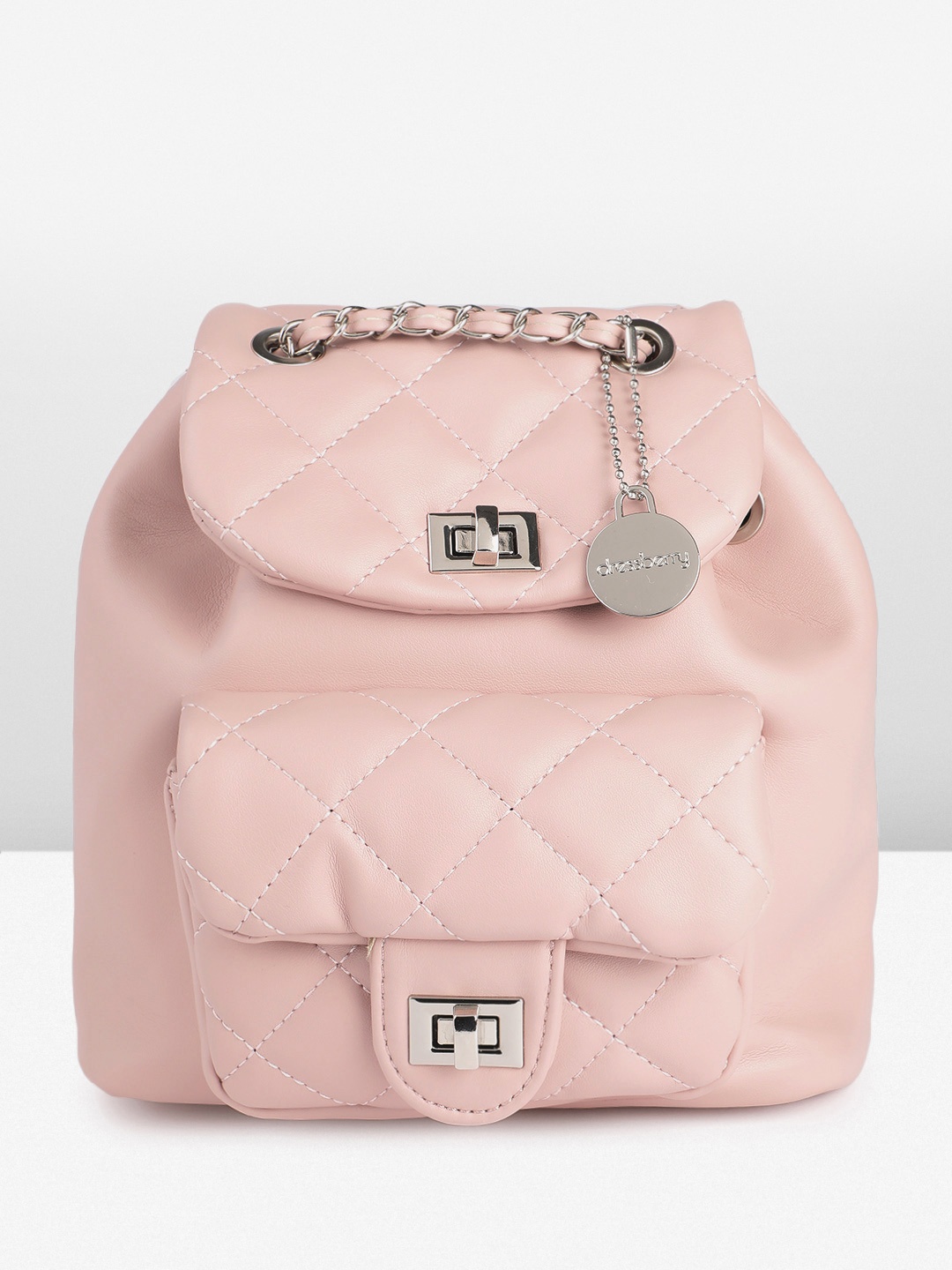 

DressBerry Women Quilted Backpack, Pink