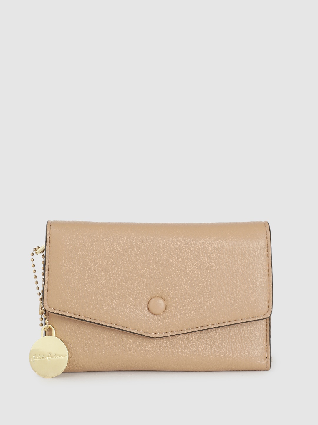 

Mast & Harbour Women Three Fold Wallet, Beige