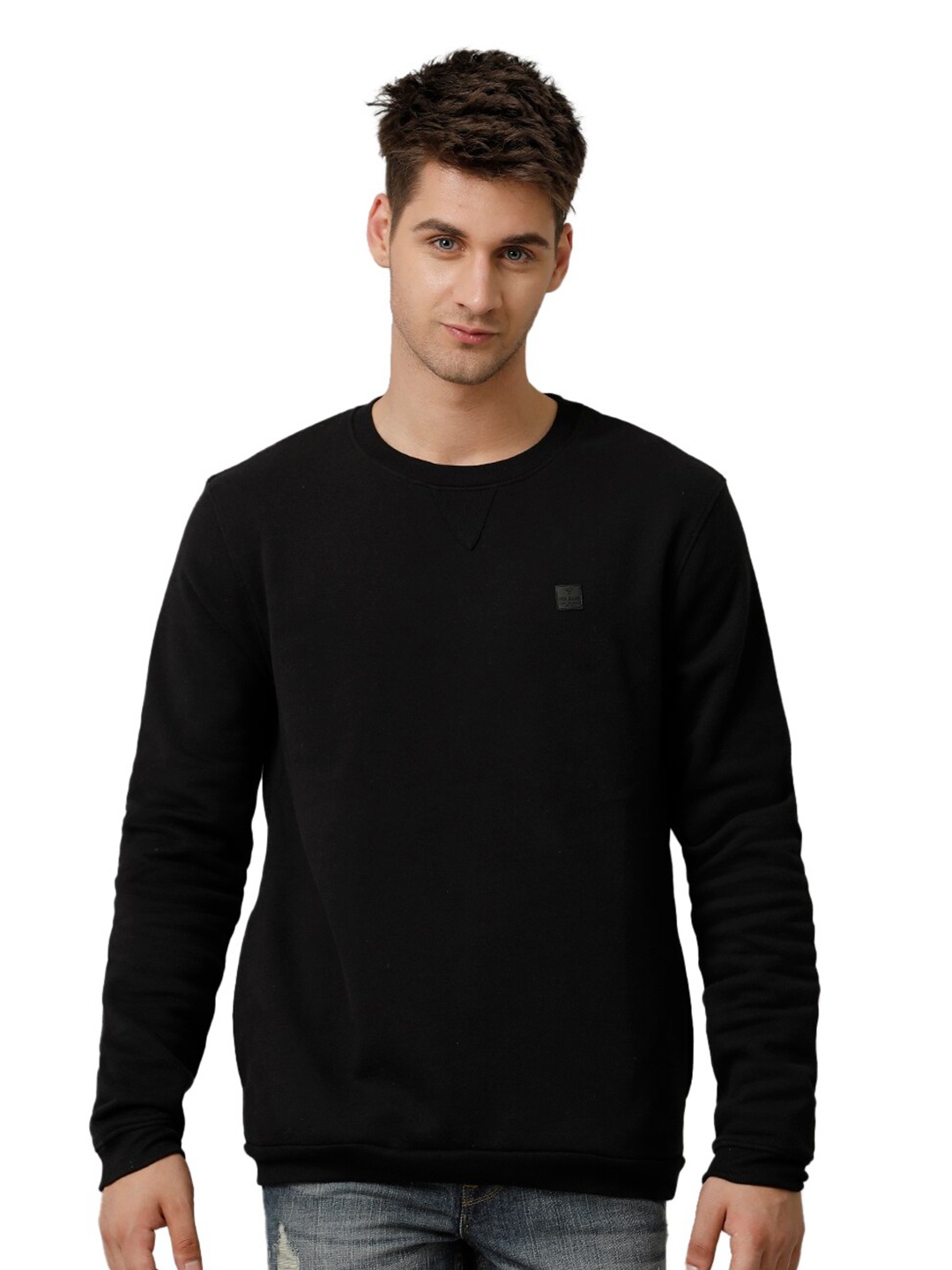 

Voi Jeans Round Neck Pullover, Black