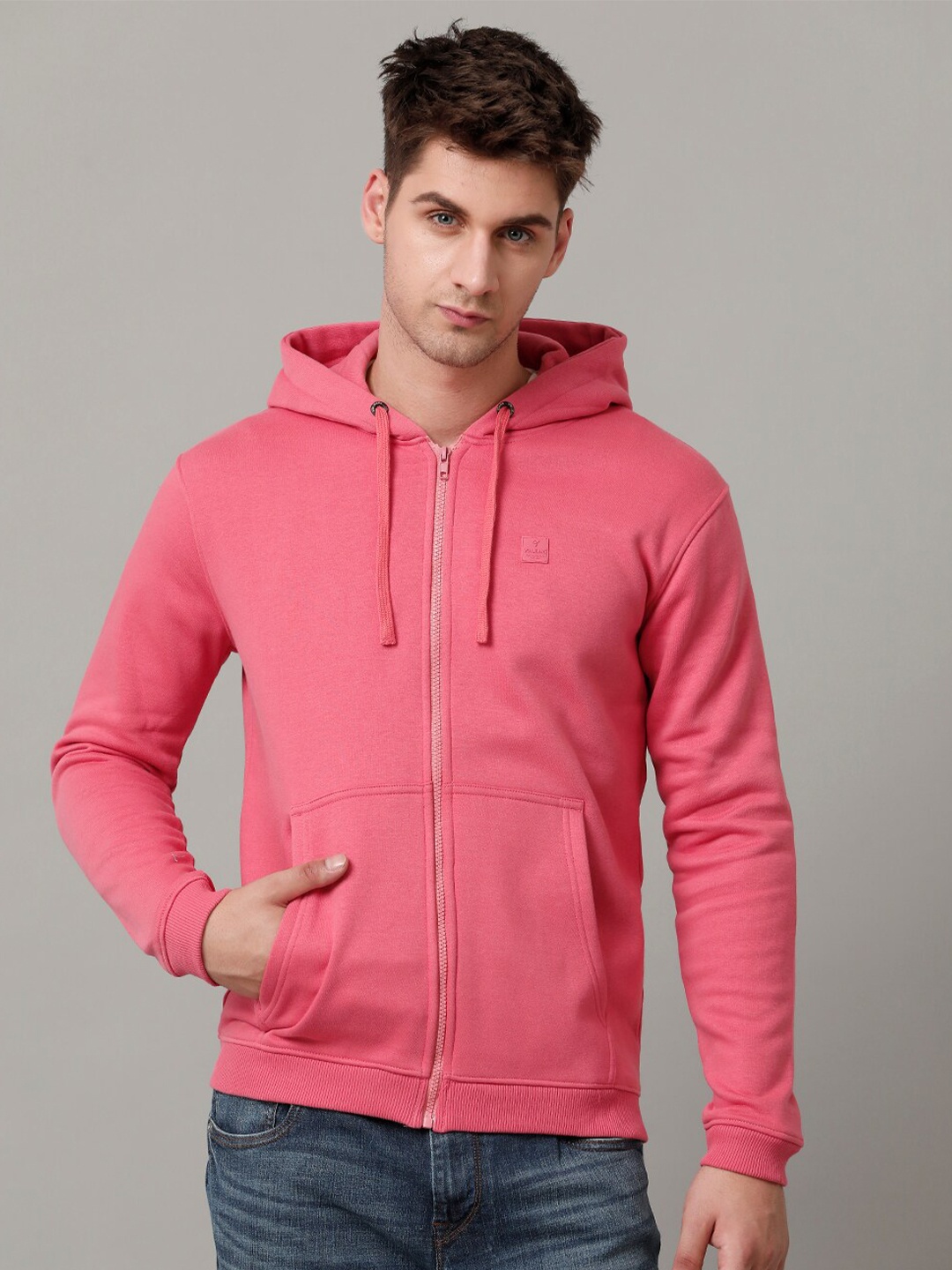 

Voi Jeans Hooded Front-Open Sweatshirt, Pink