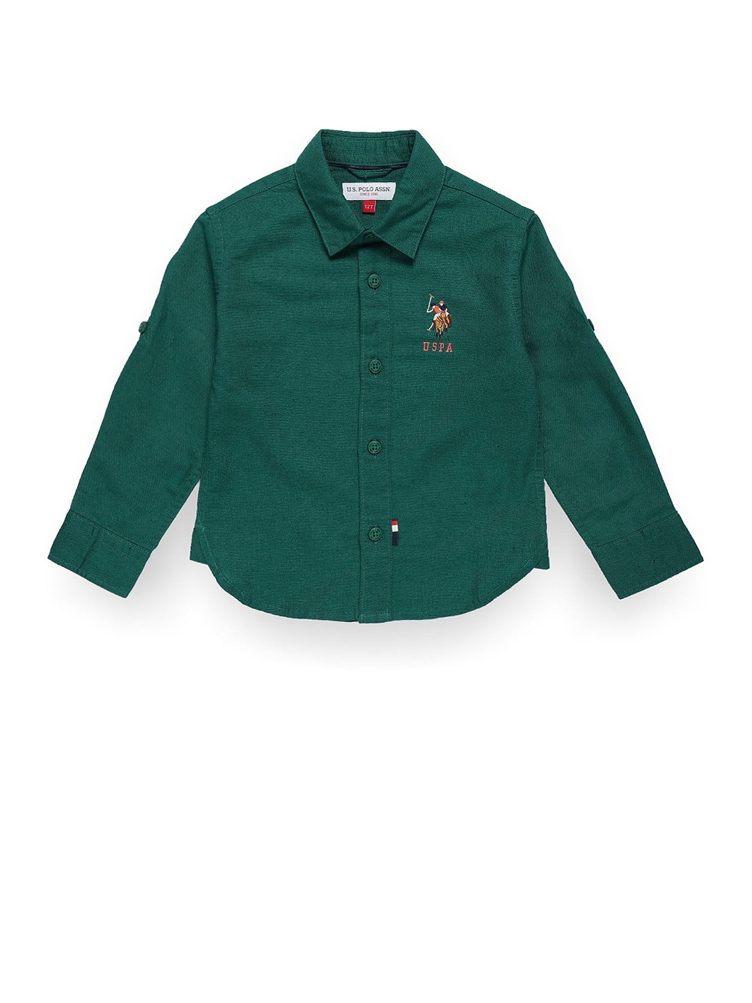 

U.S. Polo Assn. Kids Boys Classic Cotton Opaque Casual Shirt, Green