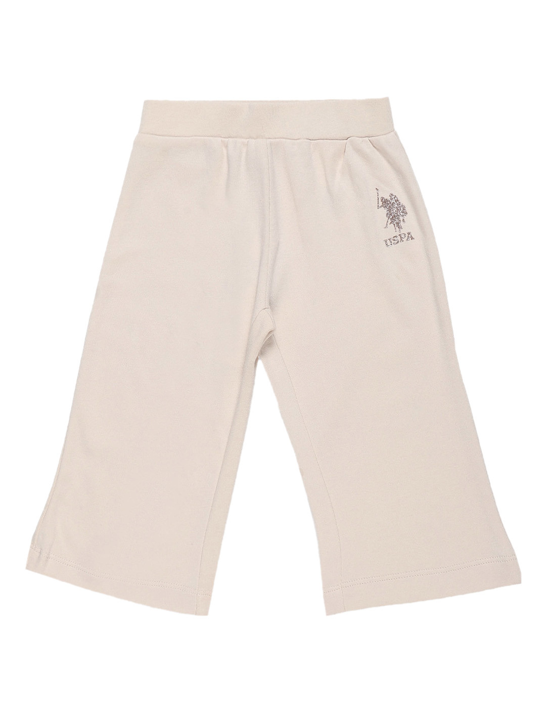 

U.S. Polo Assn. Kids Girls Pure Cotton Track Pants, Beige