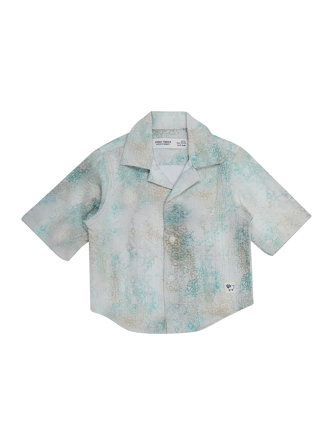 

ZERO THREE Boys Comfort Abstract Printed Casual Shirt, Green