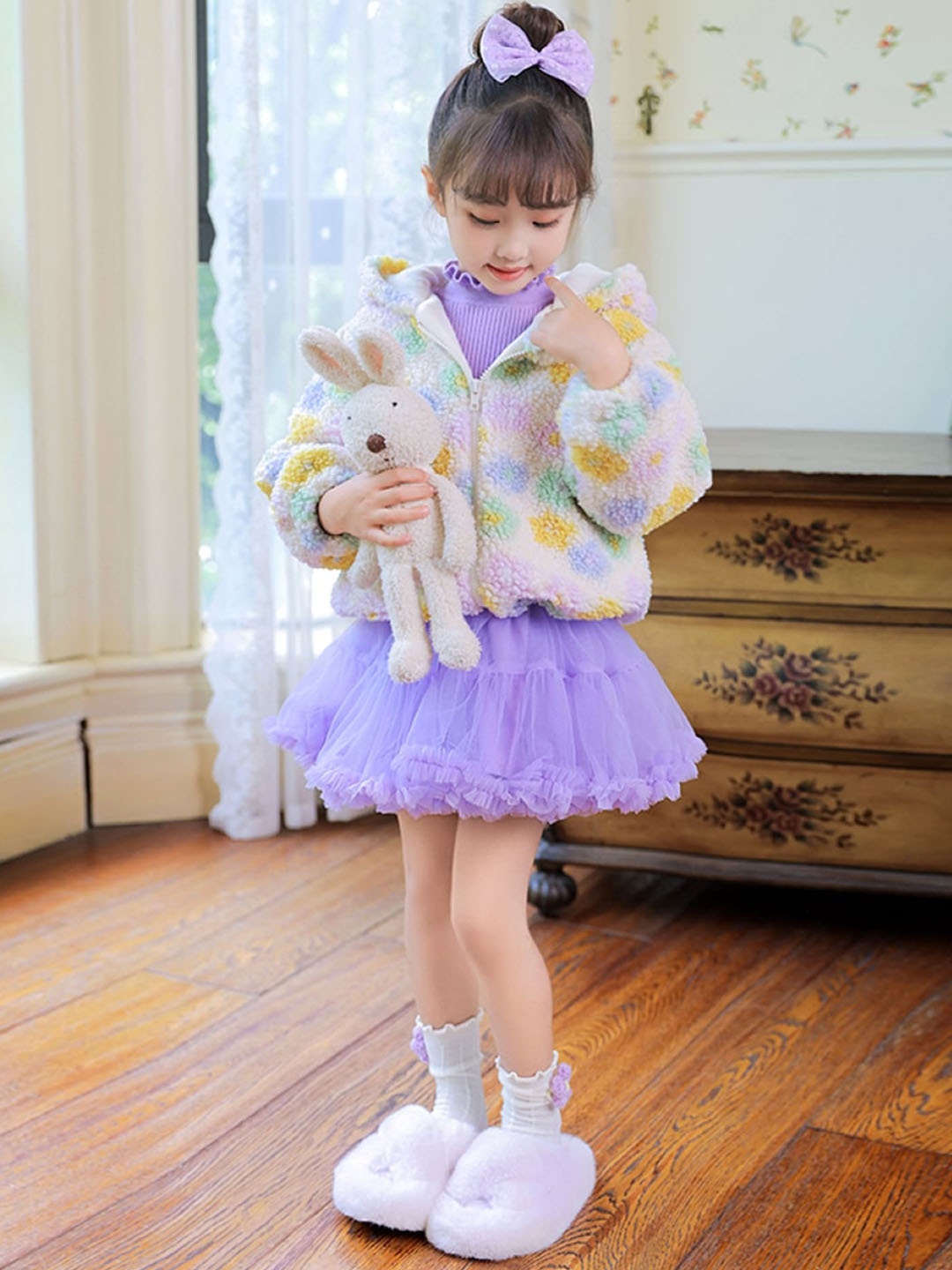 

StyleCast Girls Purple Above Knee A-Line Skirt