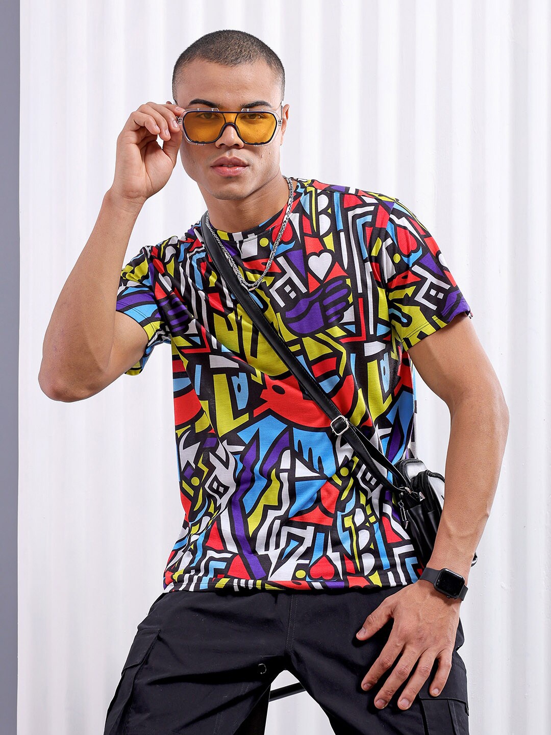 

The Indian Garage Co Graphic Printed Slim Fit T-shirt, Blue