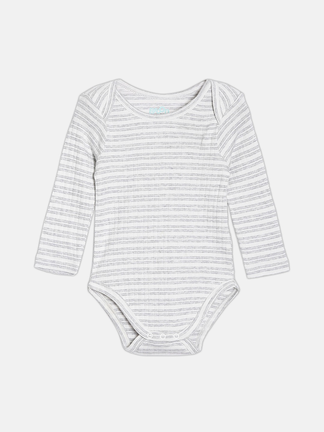 

Broon Infant Boys Striped Organic Cotton Bodysuit, Grey