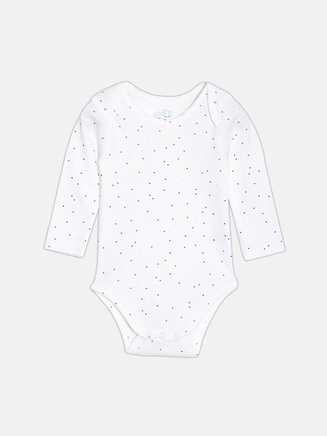 

Broon Infant Boys Printed Organic Cotton Bodysuit, White