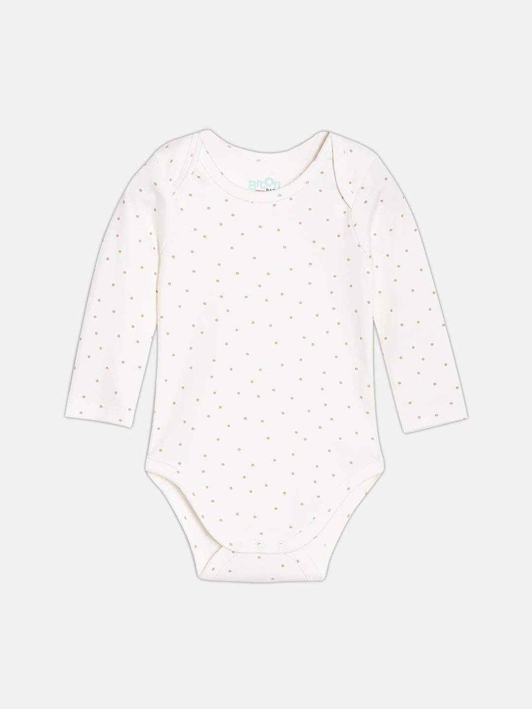 

Broon Infant Boys Printed Organic Cotton Bodysuit, White