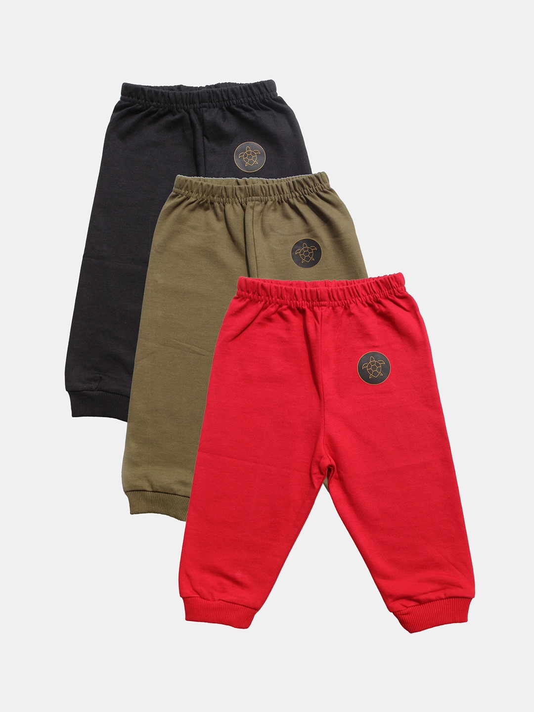 

BAESD Infants Pack Of 3 Pure Cotton Joggers, Red