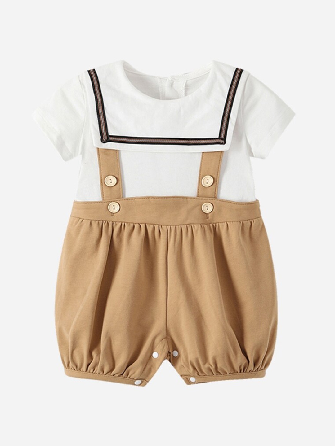 

StyleCast Brown Boys Round Neck Top With Short