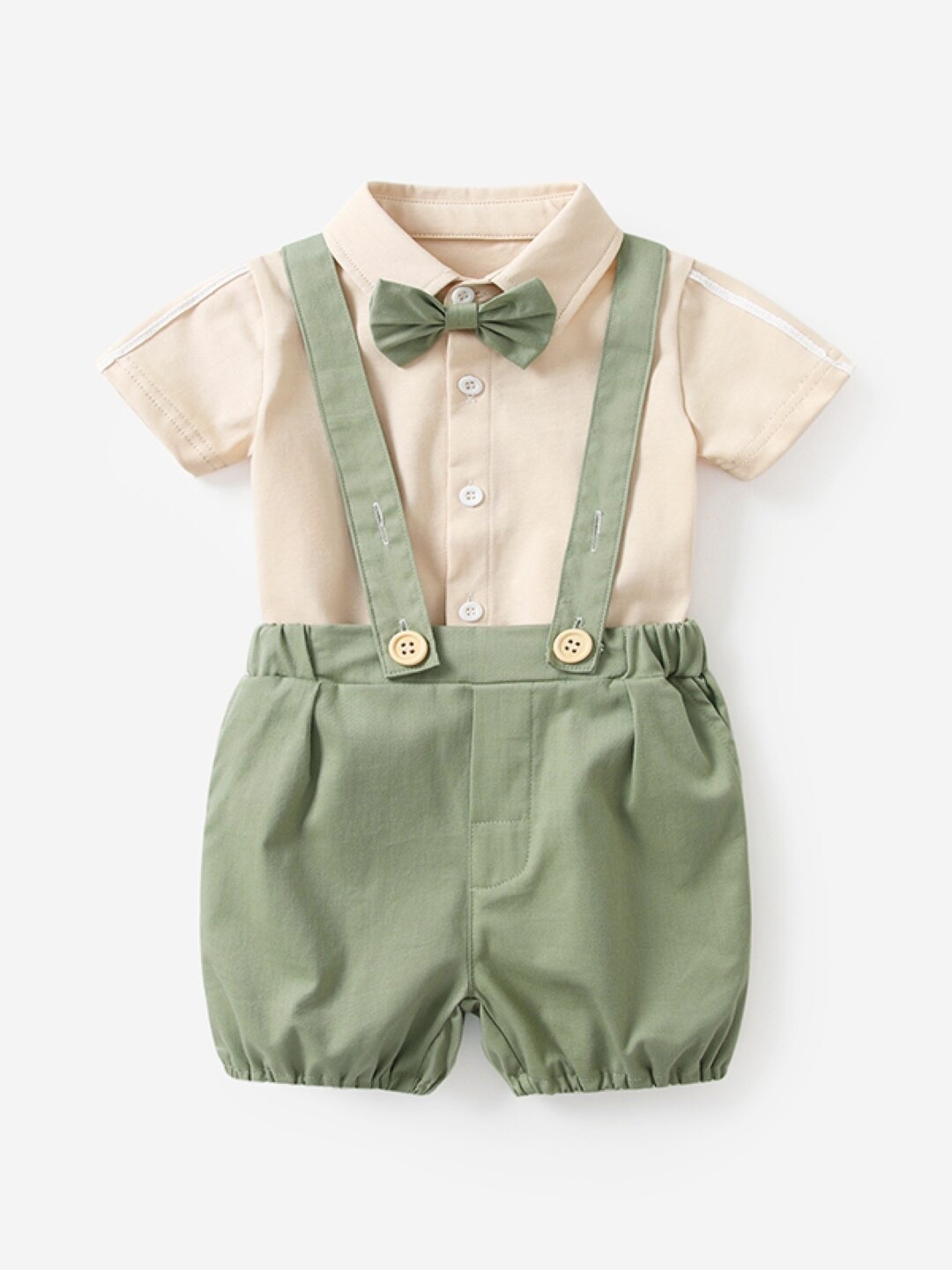 

StyleCast Green Pure Cotton Dungaree Set