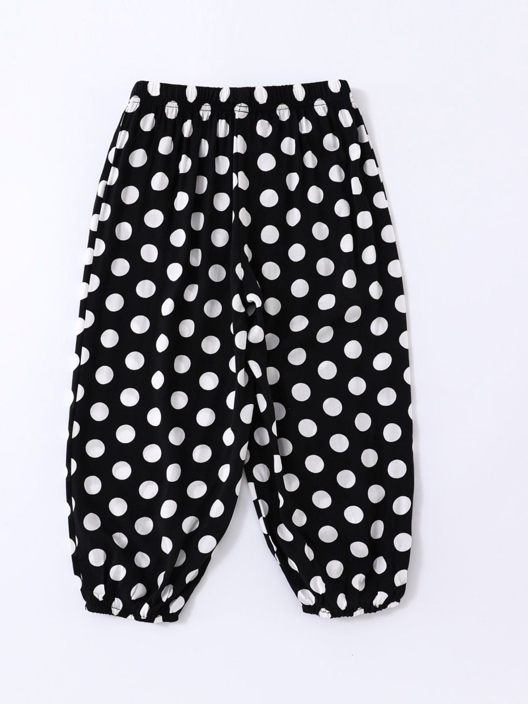 

StyleCast Girls Black Polka Dot Printed Original Joggers Trousers