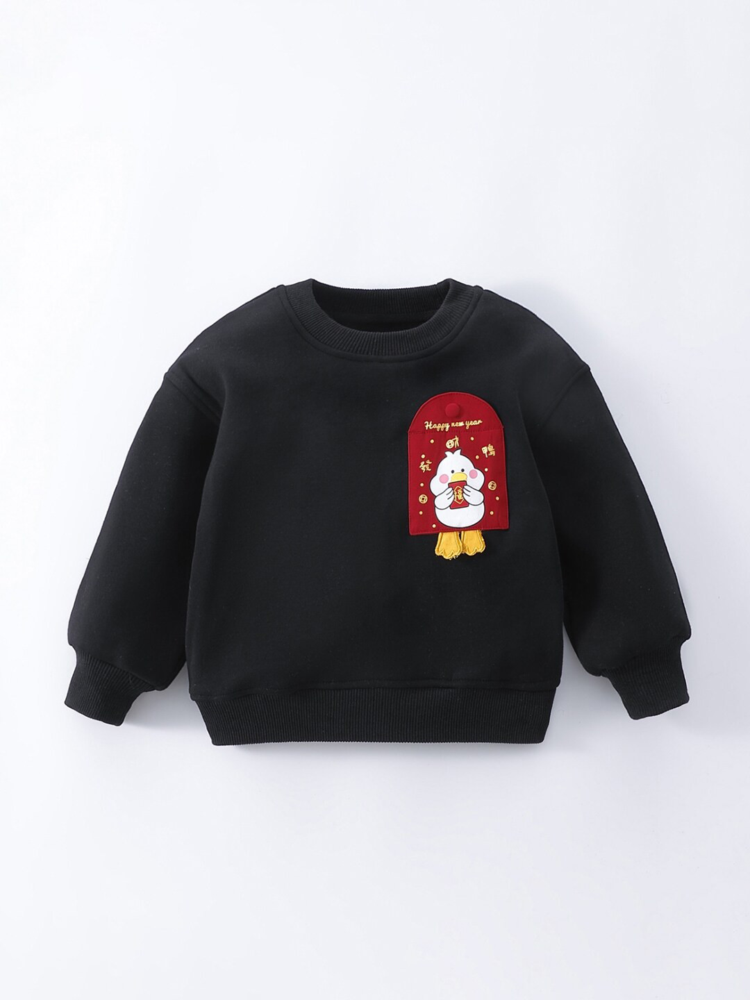 

StyleCast Black Girls Graphic Printed Pullover Sweatshirt
