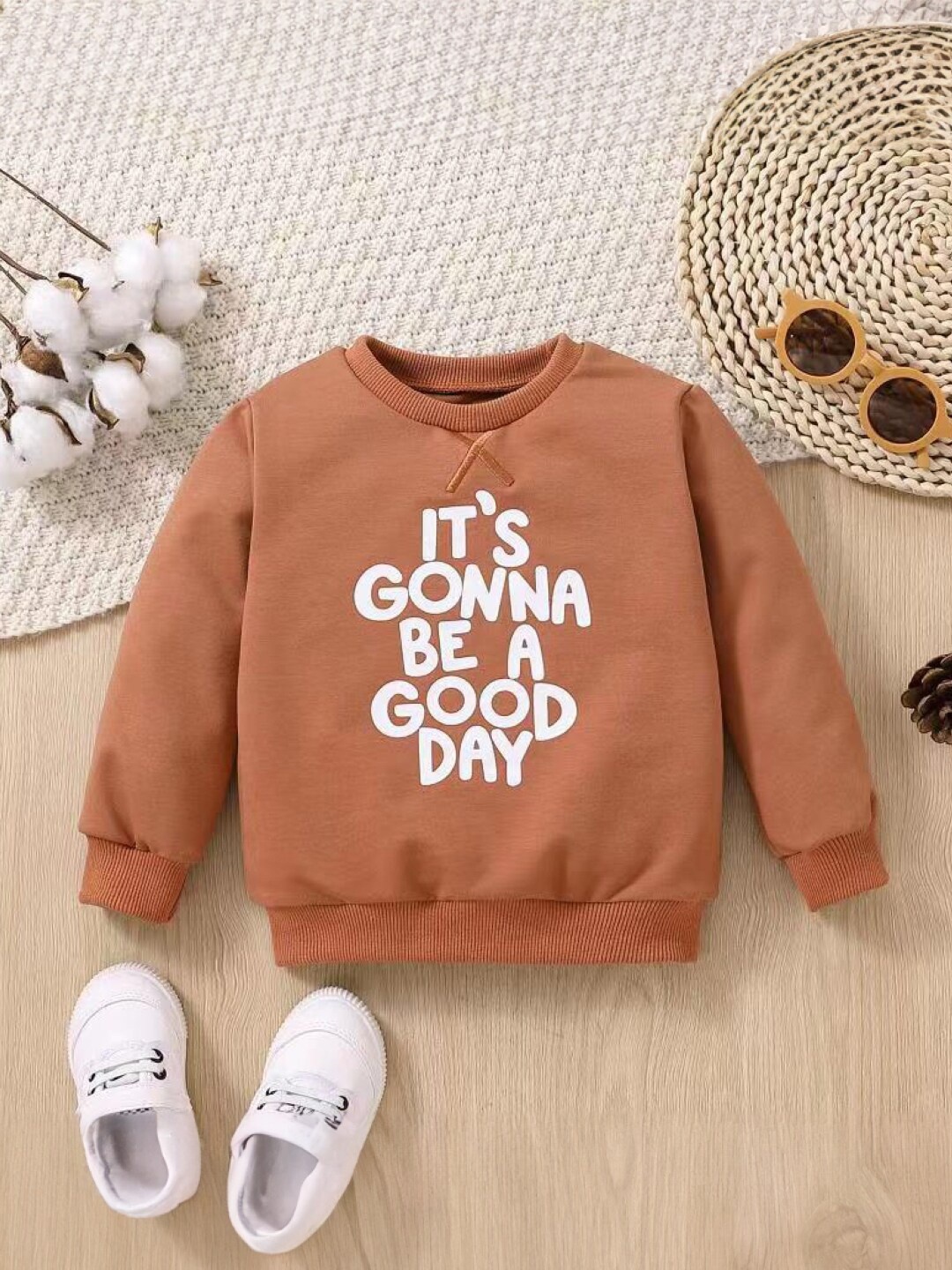 

StyleCast Girls Brown Typography Printed Sweatshirt