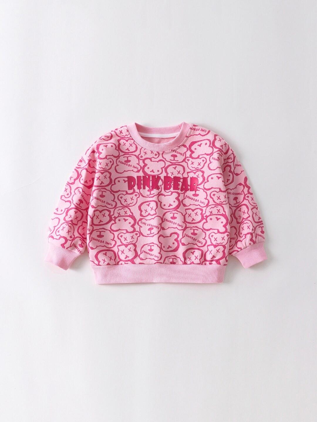 

StyleCast Girls Pink Conversational Printed Cotton Sweatshirt