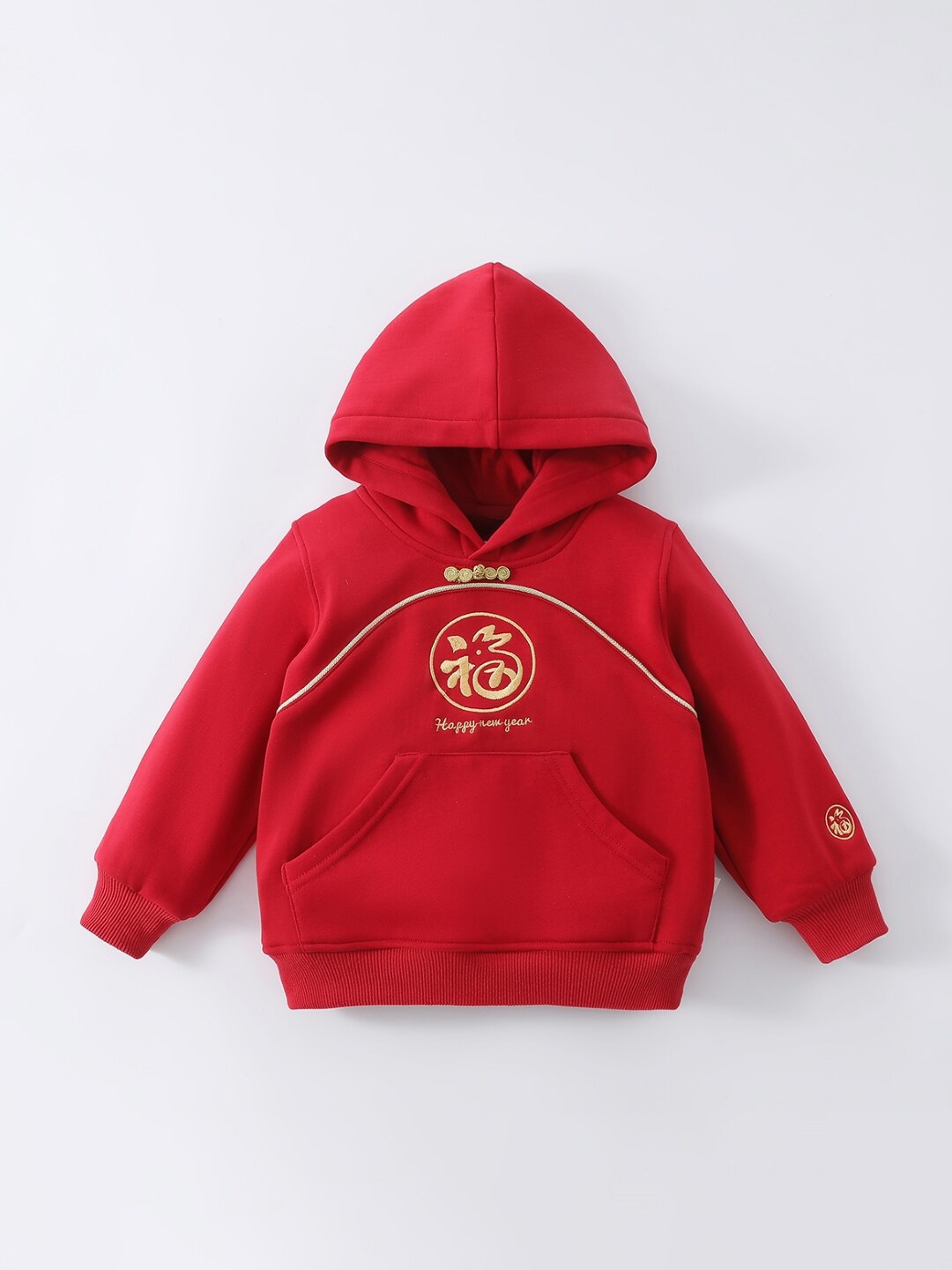 

StyleCast Red Infant Girls Typography Printed Hooded Pullover