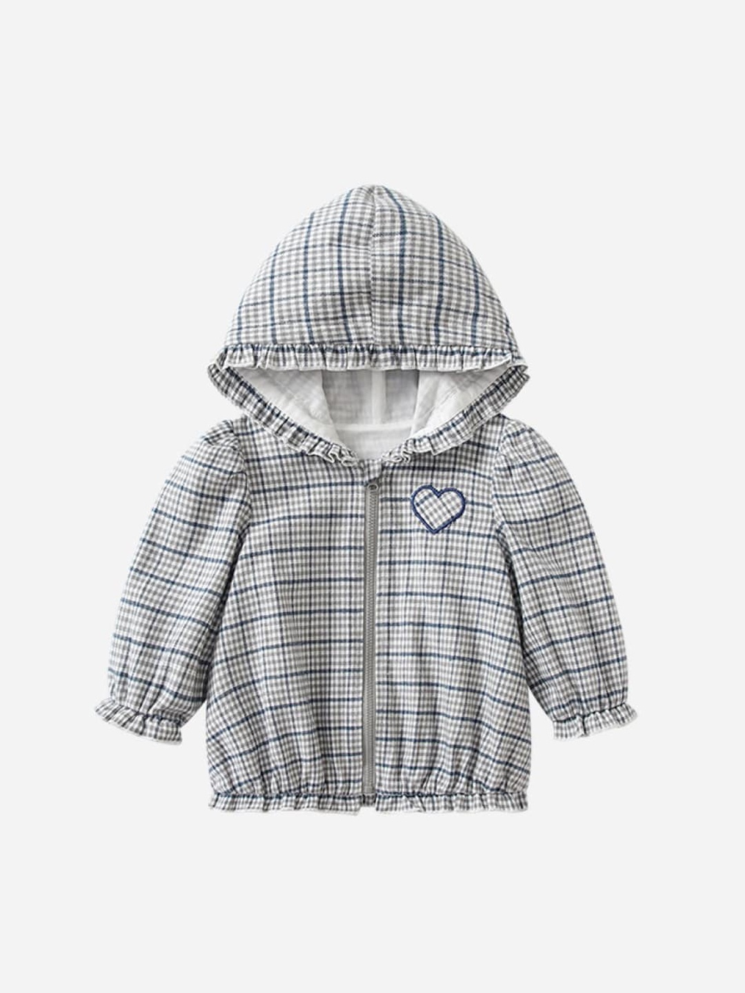 

StyleCast Black Girls Checked Pure Cotton Hood Tailored Jacket