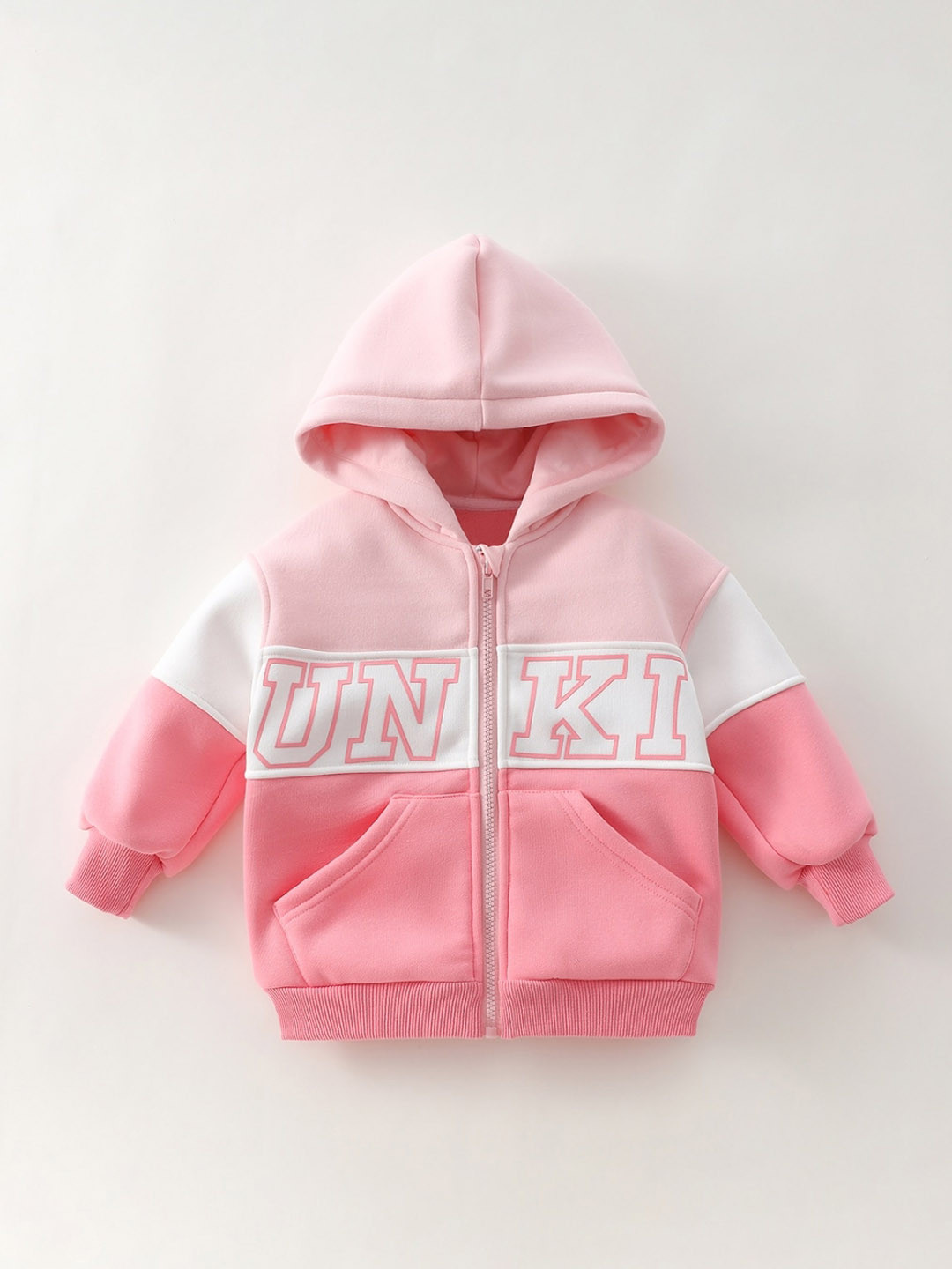 

StyleCast Pink Girls Colourblocked Hood Bomber Jacket
