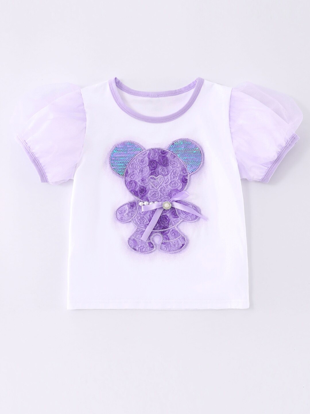 

StyleCast Girls Purple Graphic Printed Cotton Opaque Casual Top