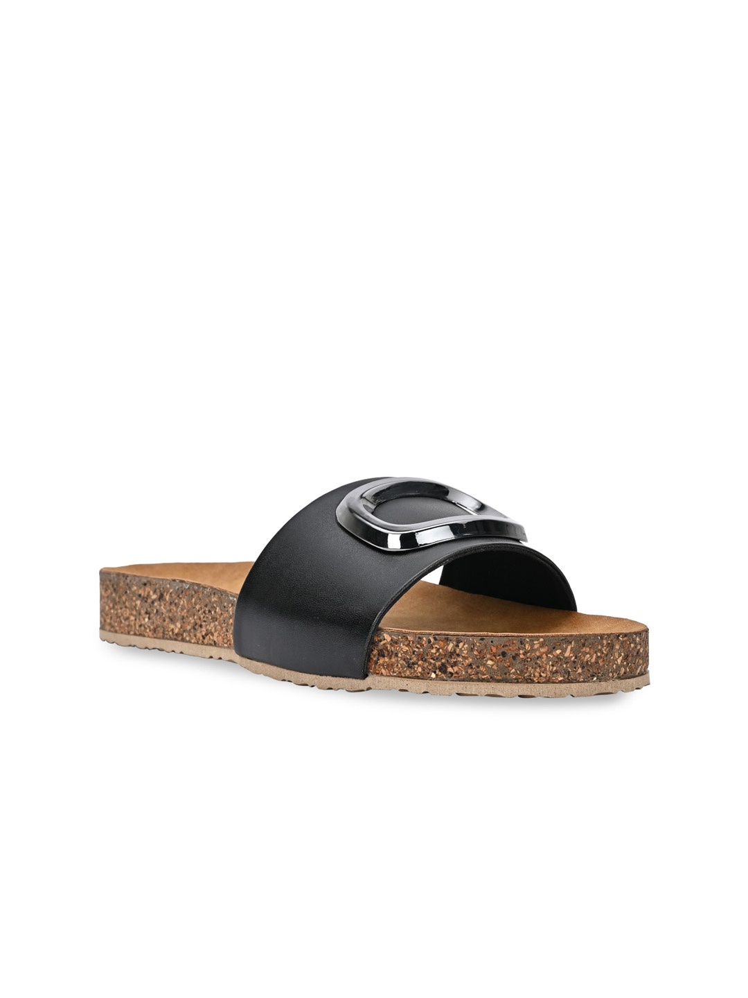 

Rocia No Back Strap Open Toe Flats, Black