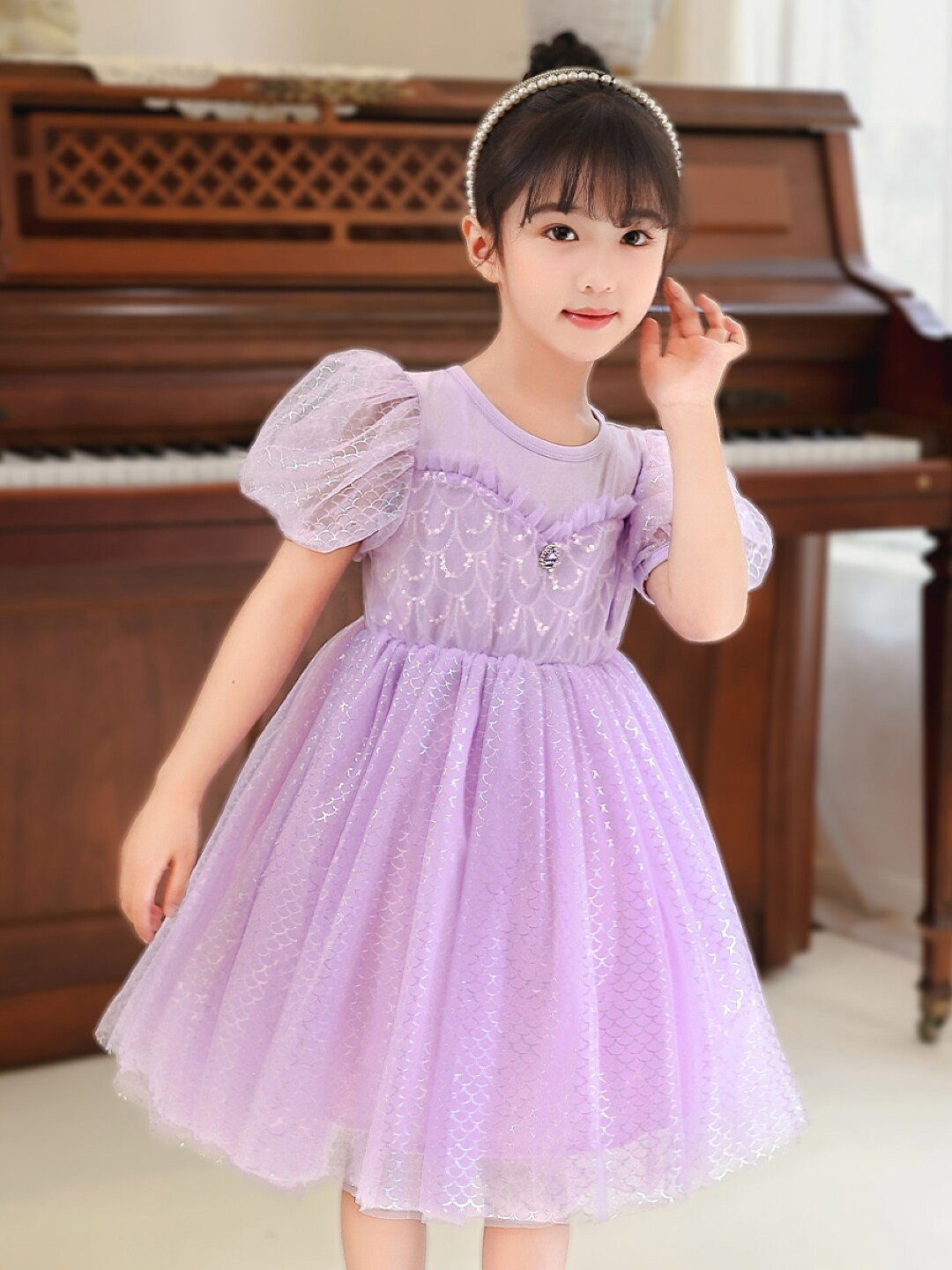 

StyleCast Girls Purple Embellished Fit & Flare Dress