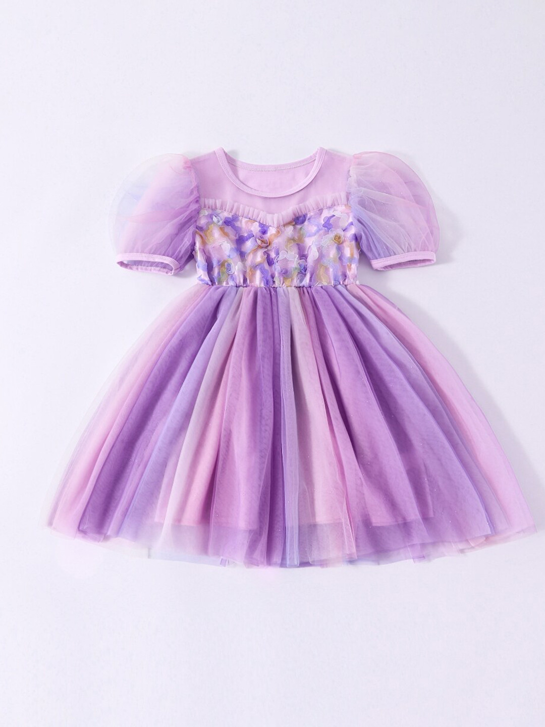 

StyleCast Girls Purple Round Neck Fit & Flare Dress