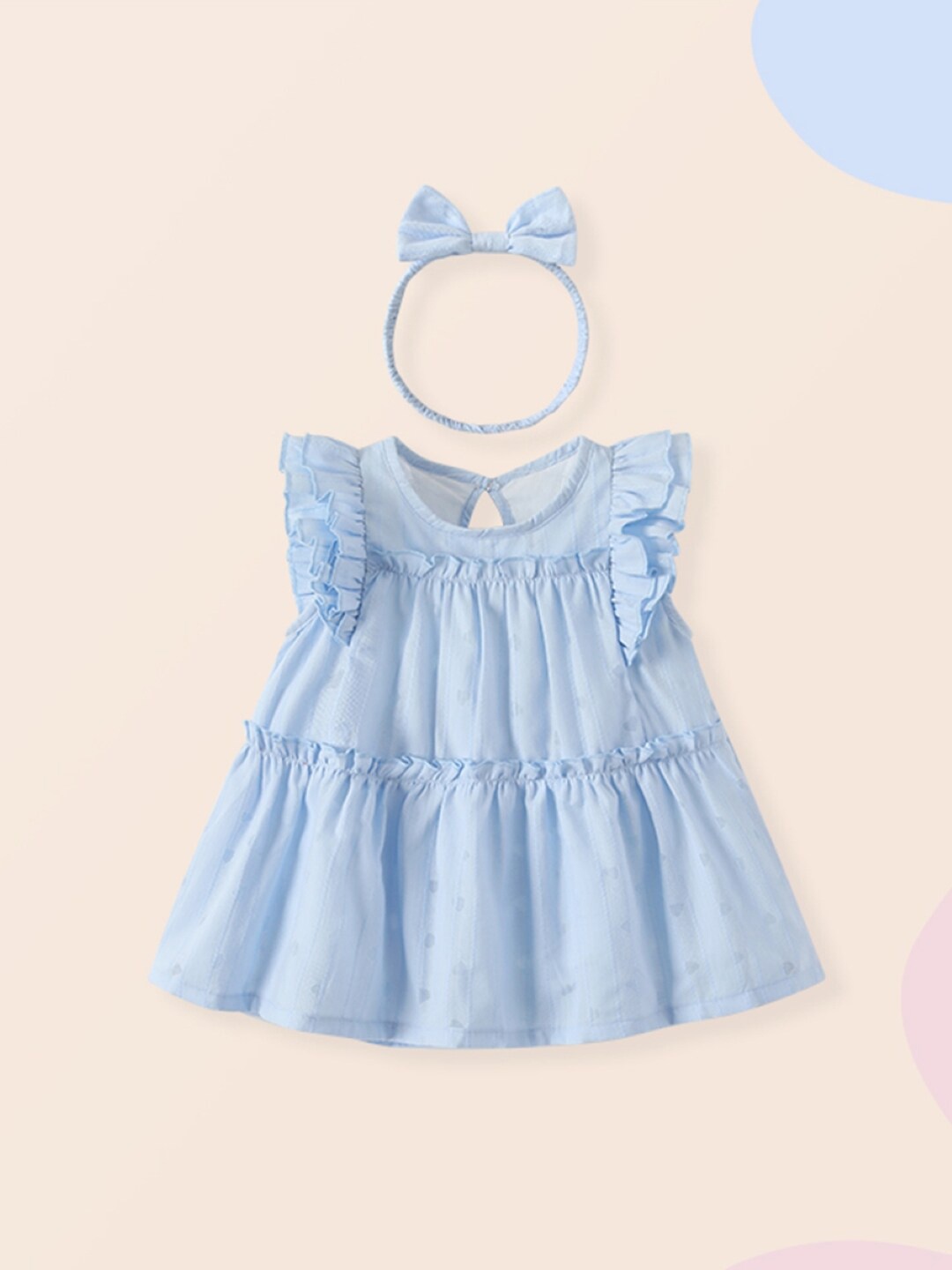 

StyleCast Girls Blue Round Neck A-Line Dress