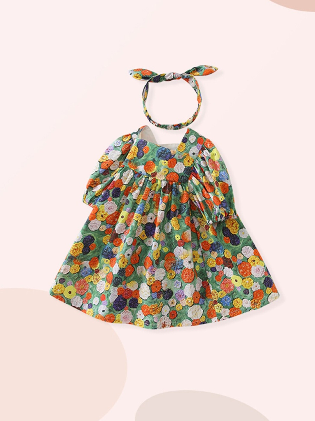 

StyleCast Girls Green Floral Printed A-Line Dress