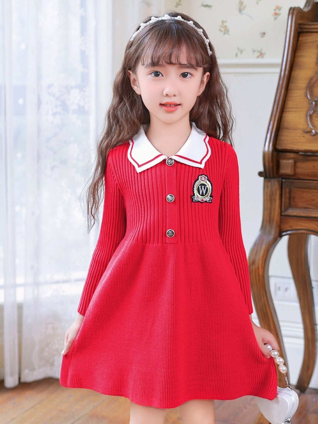 

StyleCast Girls Red Striped A-Line Dress