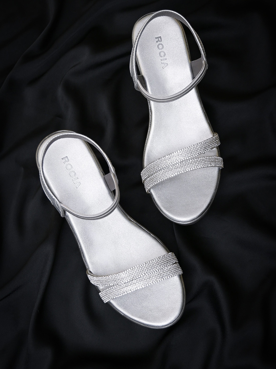 

Rocia Open Toe Wedges, Silver