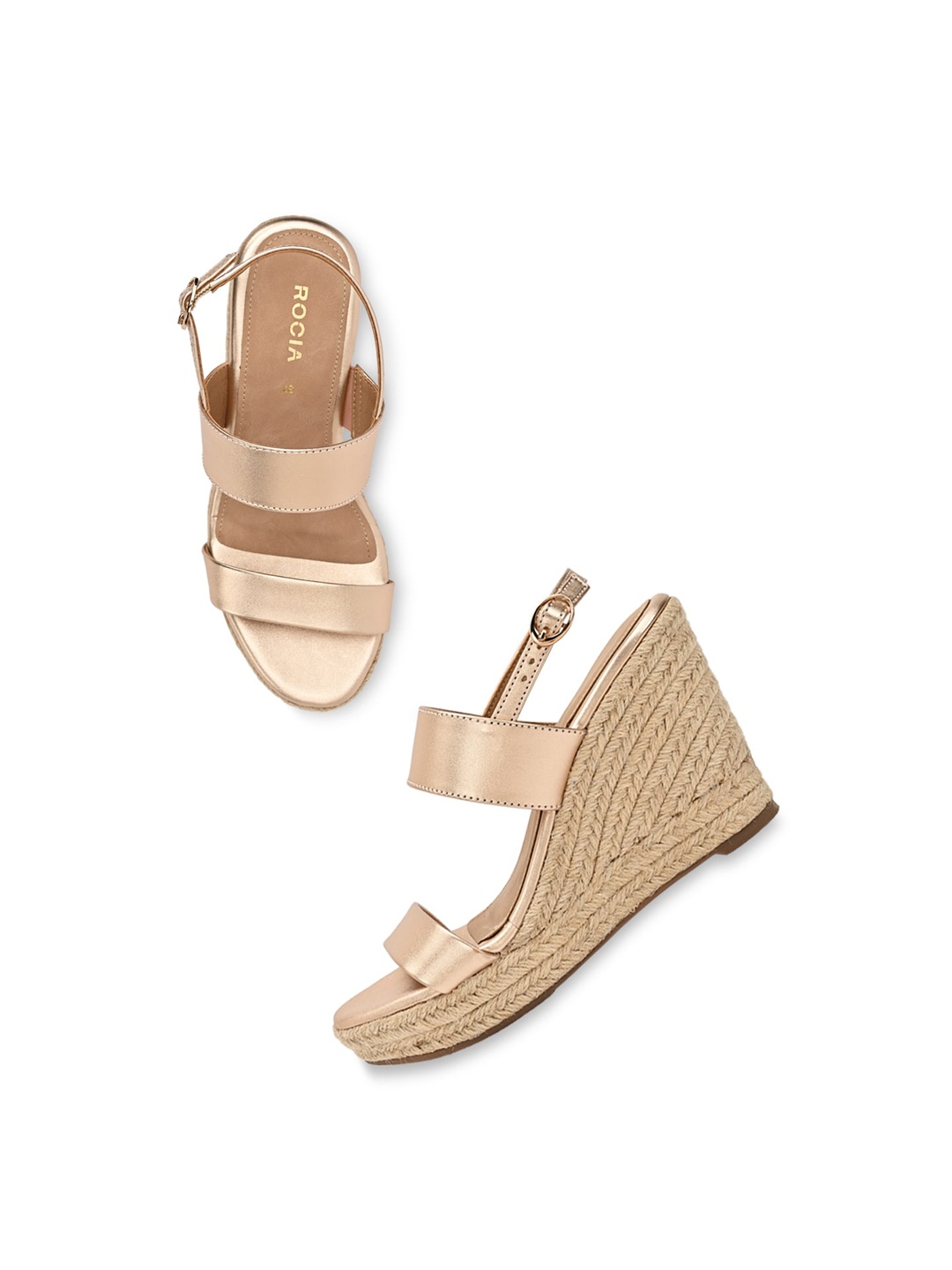 

Rocia Open Toe Wedge Heels, Rose gold