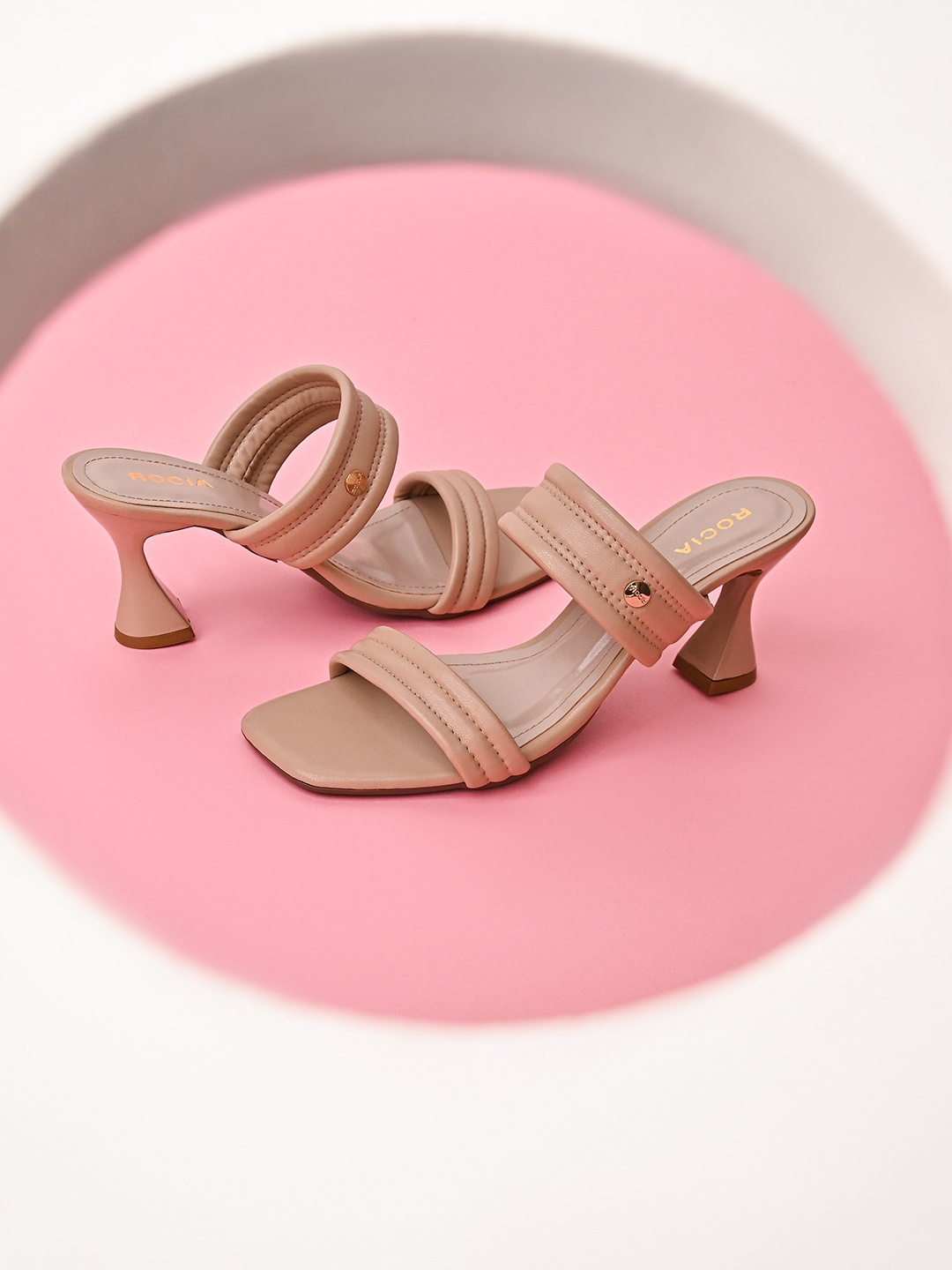 

Rocia Open Toe Kitten Heels, Beige