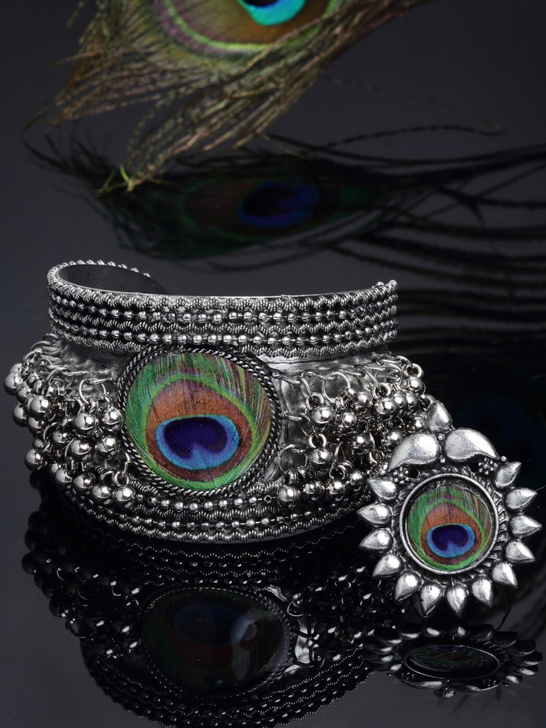 

CHUI MUI Silver-Plated Oxidised Jewellery Set