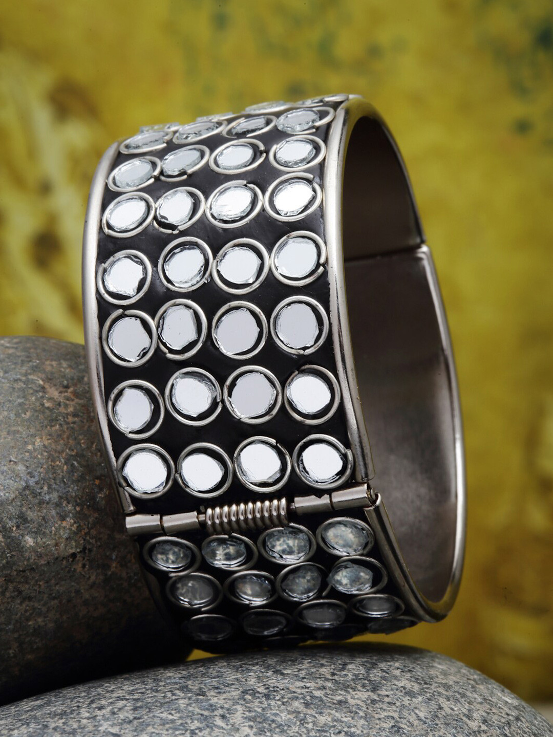 

CHUI MUI Silver-Plated Mirror Cuff Bracelet