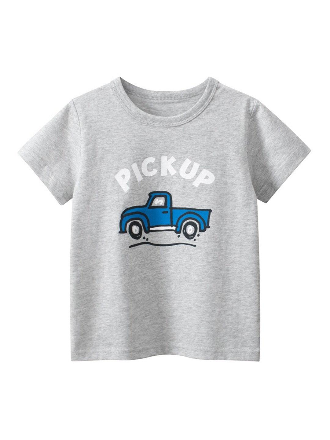 StyleCast x Revolte Boys Typography Printed Cotton T-shirt, Grey