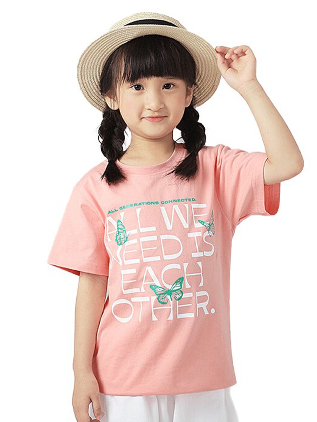 

StyleCast x Revolte Girls Typography Printed Cotton T-Shirt, Pink
