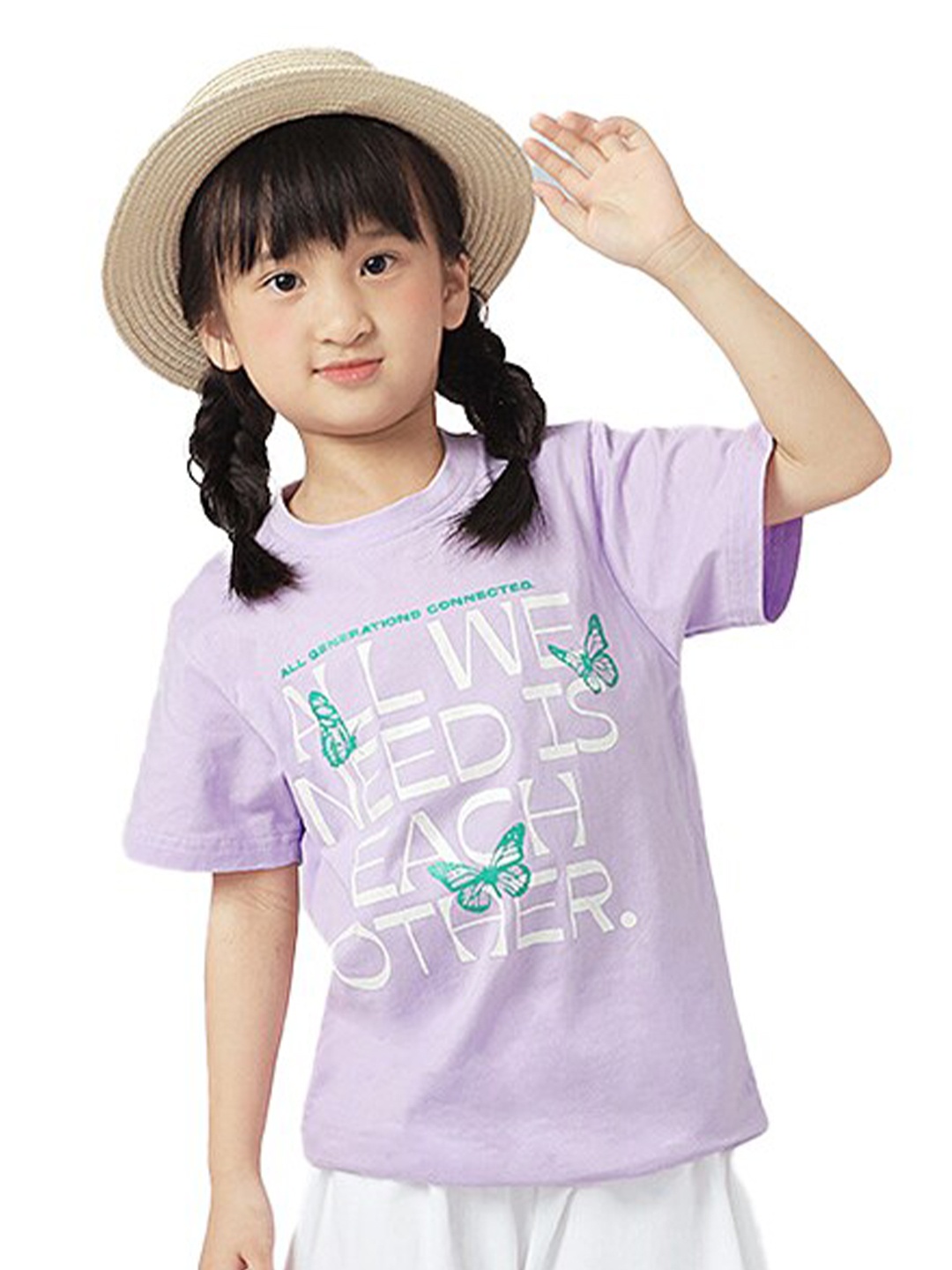 

StyleCast x Revolte Girls Typography Printed Cotton T-Shirt, Purple