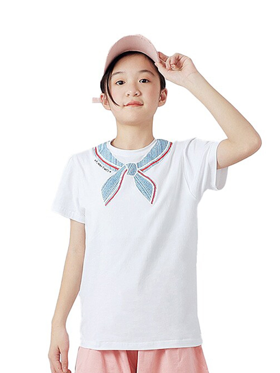 

StyleCast x Revolte Girls Graphic Printed Cotton T-Shirt, White