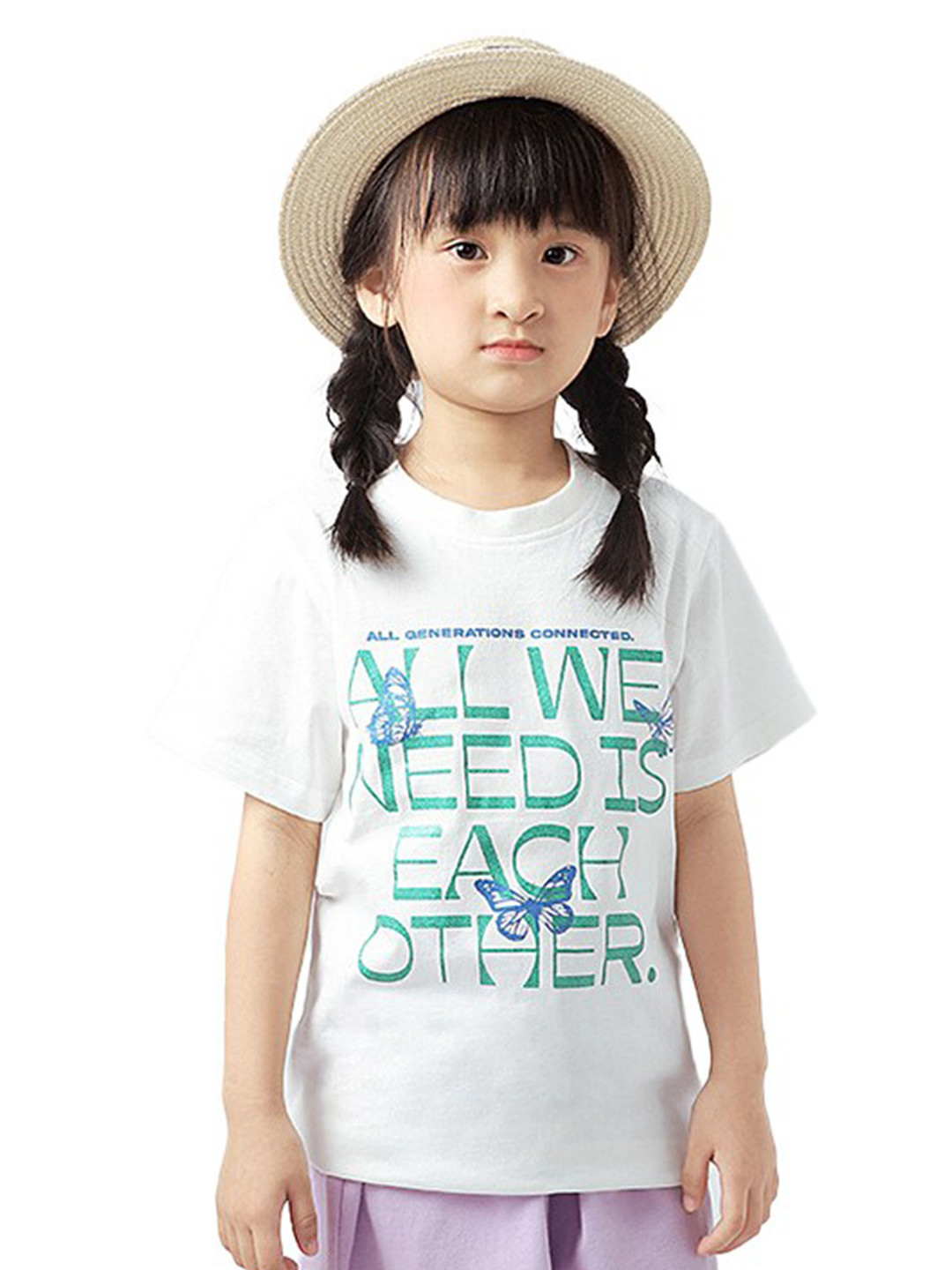 

StyleCast x Revolte Girls Typography Printed Cotton T-Shirt, White