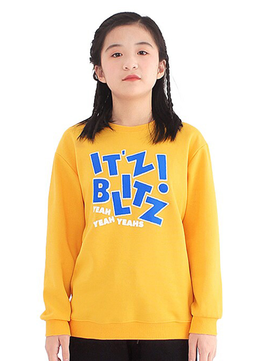 

StyleCast x Revolte Typography Printed Cotton Sweatshirts, Yellow