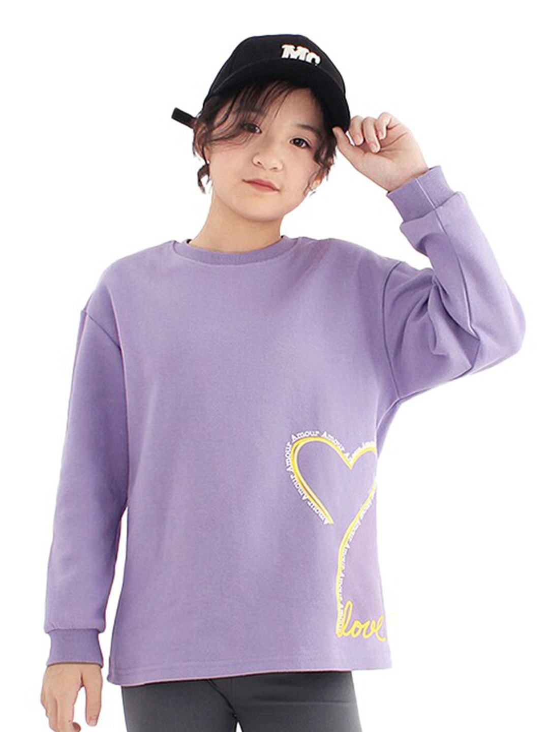 

StyleCast x Revolte Round Neck Cotton Top, Purple