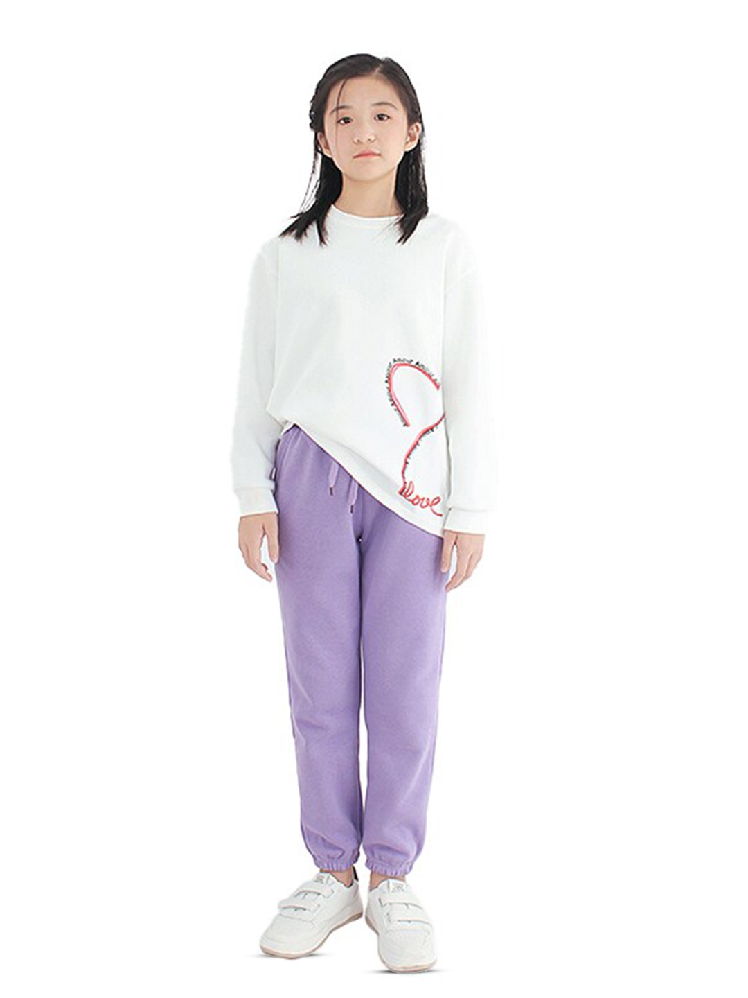 

StyleCast x Revolte Girls Long Sleeves Cotton Top, White