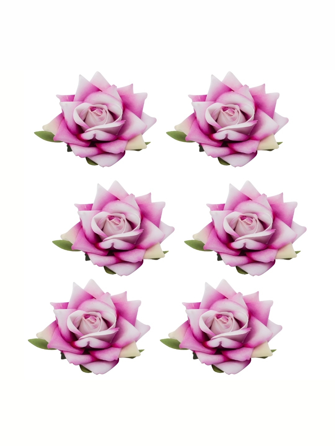 

Satyam Kraft Purple 6 Pieces Rose Artificial Flower