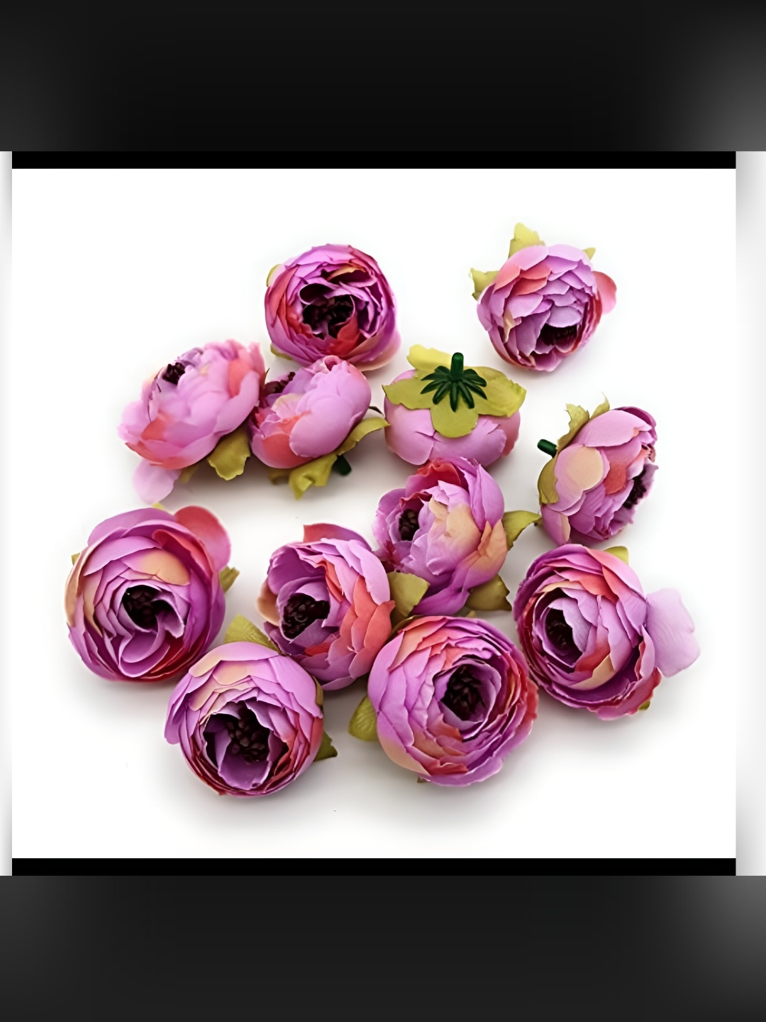 

Satyam Kraft Lavender 12 Pieces Rose Peony Artificial Plants