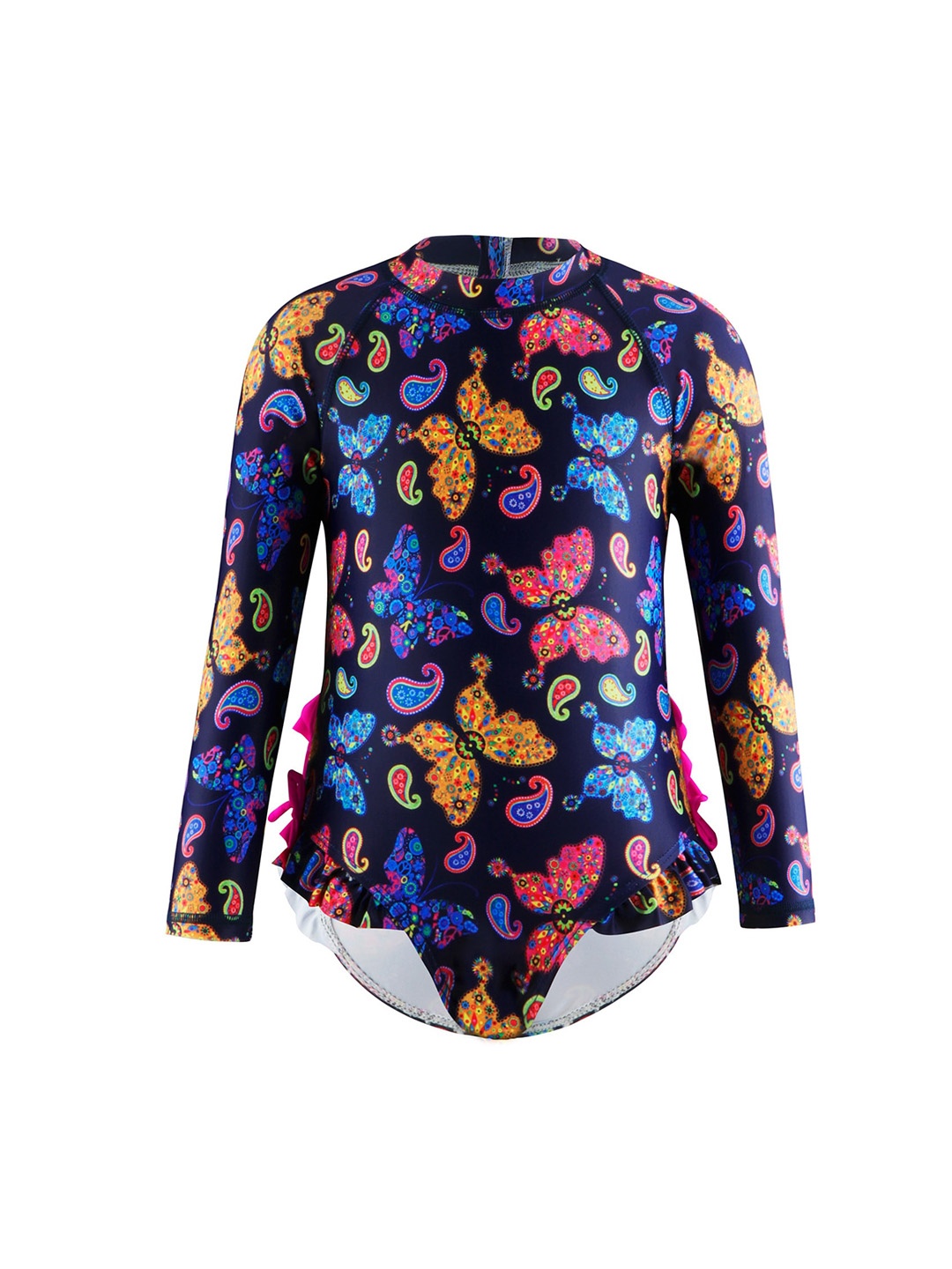 

StyleCast x Revolte Girls Printed Long Sleeves Padded Body Suit, Navy blue