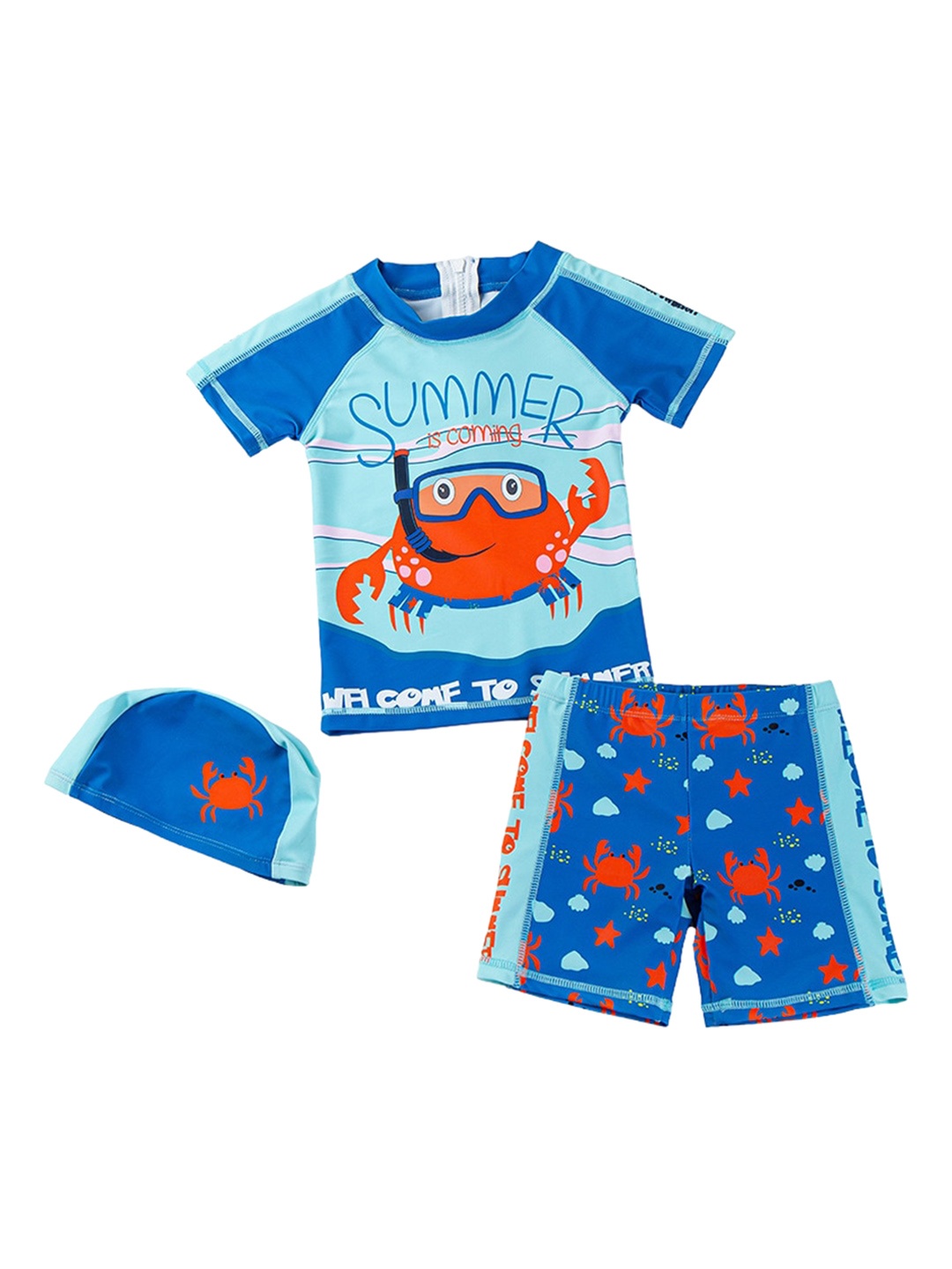 

StyleCast x Revolte Boys Printed Swim Set, Blue