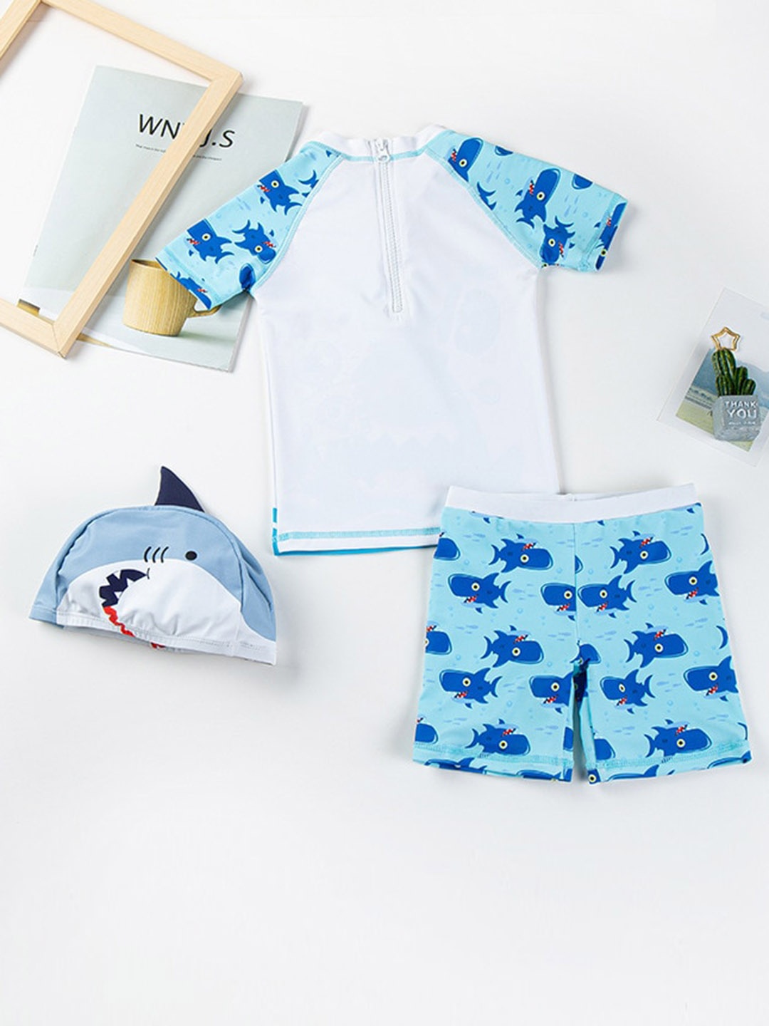 

StyleCast x Revolte Boys Printed Swim Set, Blue