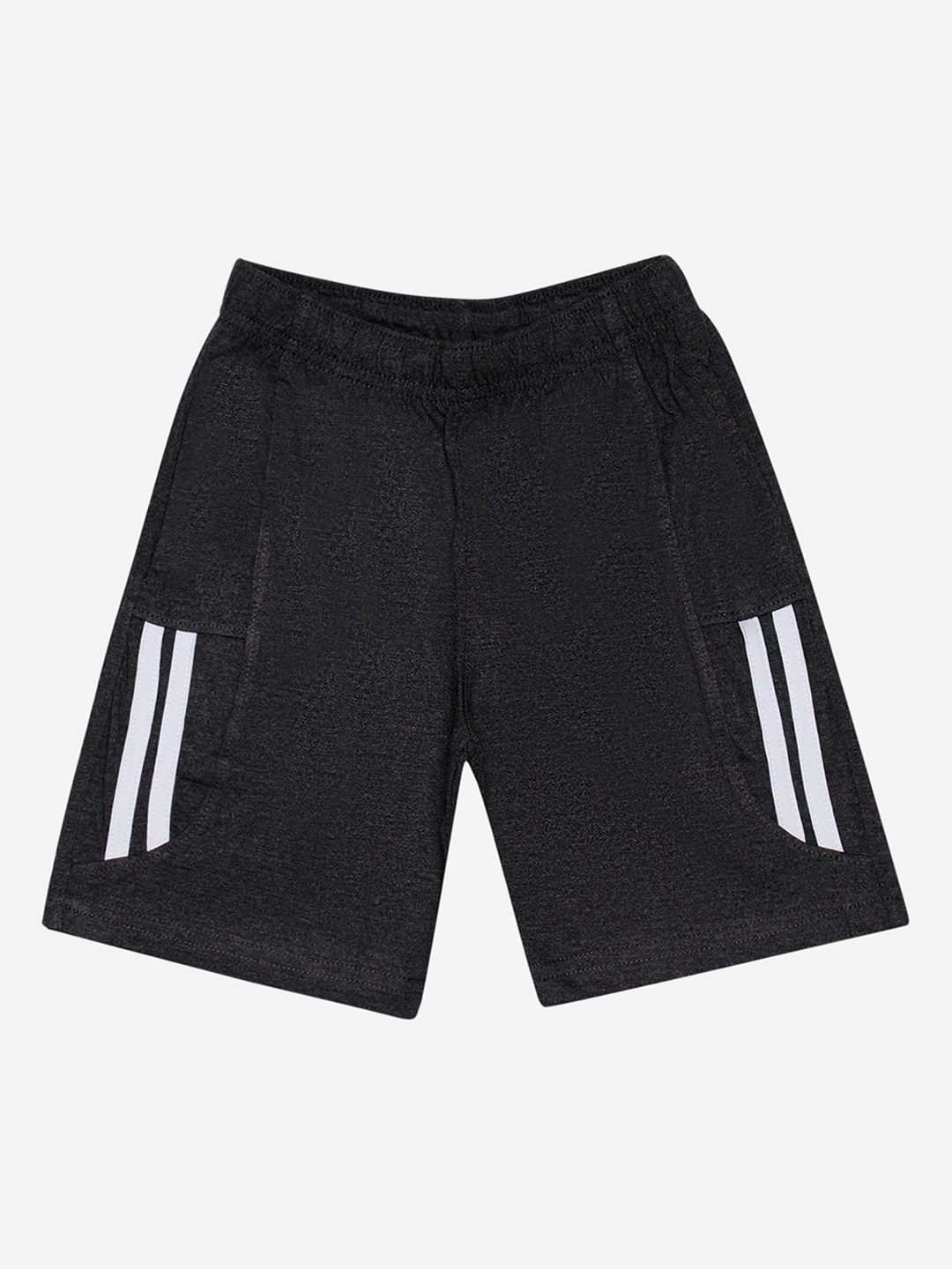 

DYCA Boys Striped Mid-Rise Cotton Shorts, Charcoal
