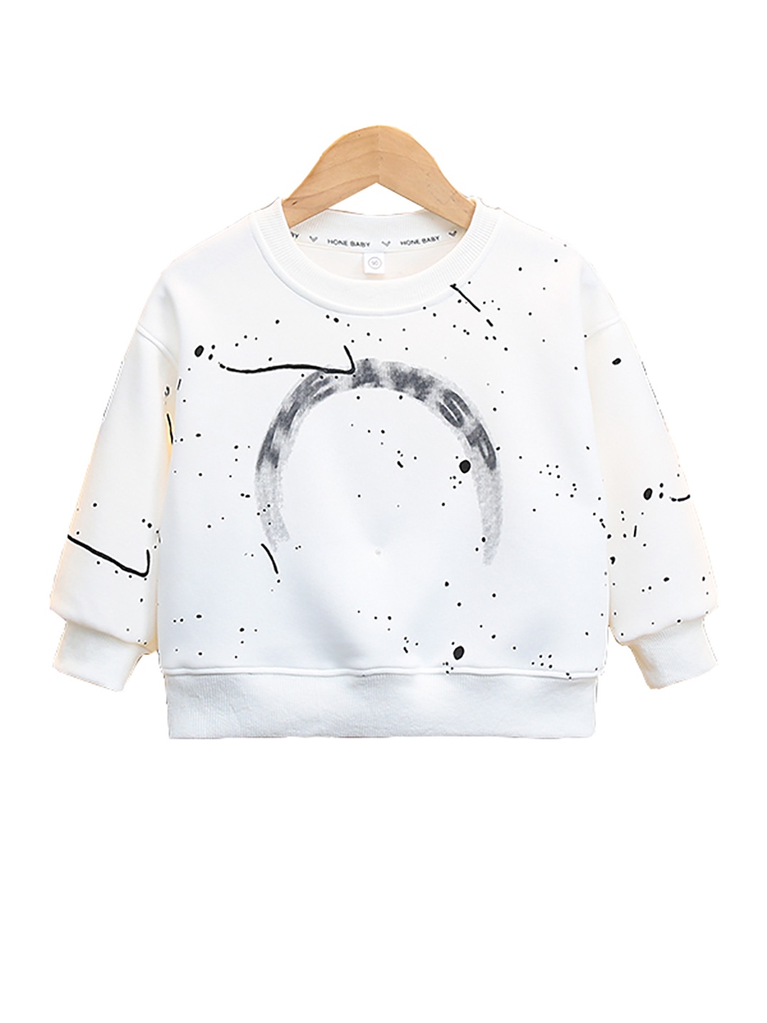 

StyleCast x Revolte Boys White Abstract Printed Cotton Sweatshirt